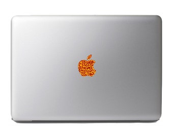 Orange Glitter Macbook Apple Color Changer Decal - Opaque Vinyl Decal Sticker for All Macbook Models