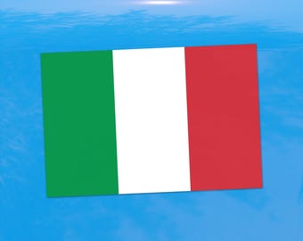 Italian Flag Car Decal - Flag of Italy Vinyl Sticker for Cars, Laptops, Windows and Water Bottles