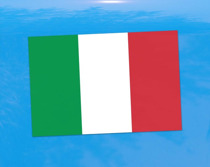 Italian Flag Car Decal - Flag of Italy Vinyl Sticker for Cars, Laptops, Windows and Water Bottles