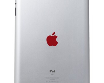 Dark Red Vinyl Decal Apple Cover - Color Changer - Sized for Ipad