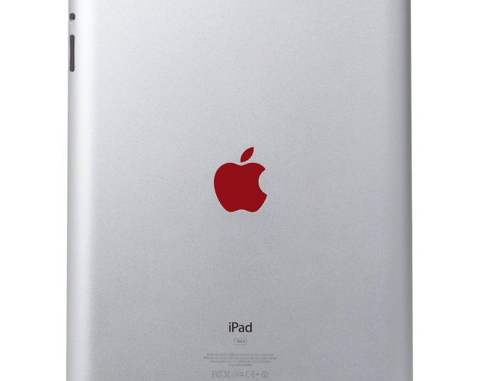 Dark Red Vinyl Decal Apple Cover - Color Changer - Sized for Ipad