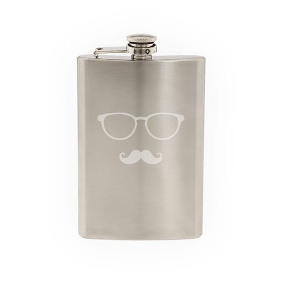 8oz My Stache Stainless Steel Flask 8oz My Stache Stainless Steel Flask