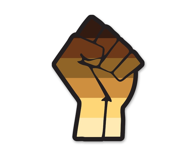 Resist Fist Skin Shades BLM Flag - Vibrant Color Vinyl Decal Sticker