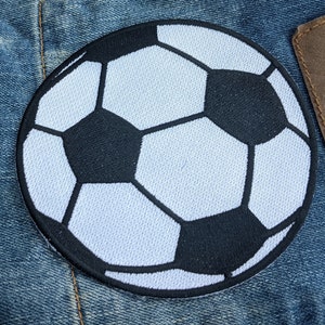 Applicable Pun - Soccer Ball 5 inch Embroidered Iron-on Patch