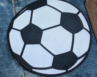 Applicable Pun - Soccer Ball 5 inch Embroidered Iron-on Patch