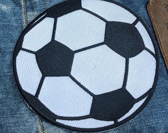 Soccer Ball 5 inch Embroidered Iron-on Patch