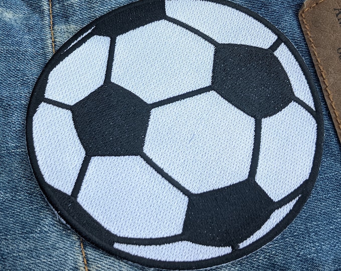 Applicable Pun - Soccer Ball 5 inch Embroidered Iron-on Patch