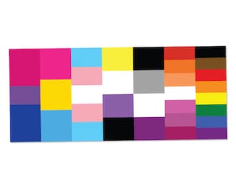 Plaid Pride Flag Bisexual Pansexual Transgender Non Binary Asexual Lesbian Rainbow - vibrant color vinyl decal