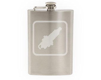 Mechanic Auto Repair #3 - Spark Plug Ignite Fuel Air- Etched 8 Oz Stainless Steel Flask