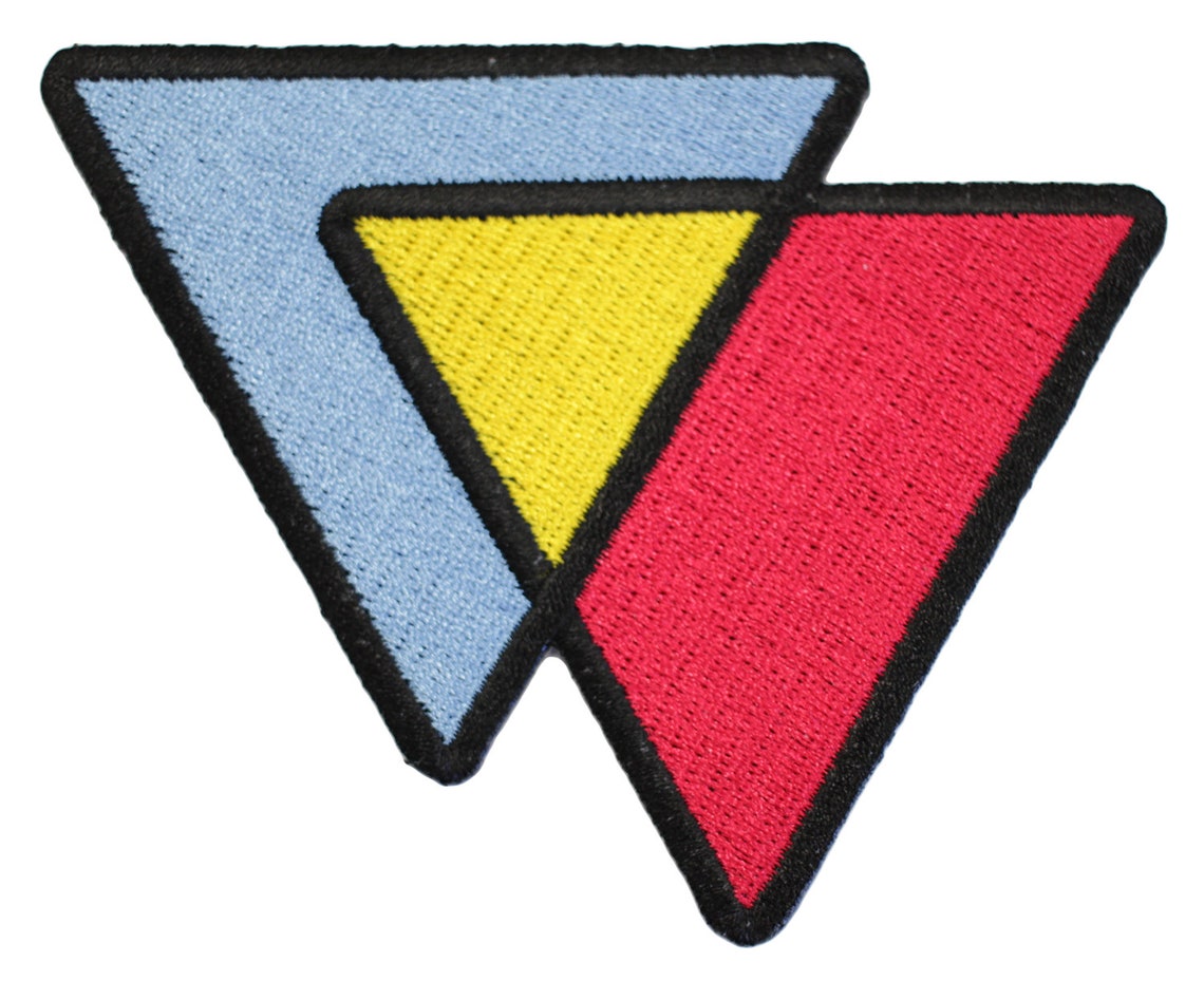 Pansexual Flag Pan Triangles Pink Yellow and Blue - 4 Inch Iron-on ...