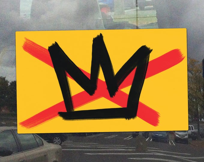 No Kings Flag Window Cling – Bold Protest Symbol Static Cling for Glass Windows