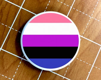 Skin for Airtag Genderfluid Flag LGBTQ+ Pride Flag - Vibrant color vinyl decal