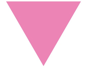 Pink Triangle - Gay and Lesbian LGBT Support Pride Symbol - Vibrant Vinyl Decal Sticker - Large Sizes Available