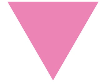 Pink Triangle - Gay and Lesbian LGBT Support Pride Symbol - Vibrant Vinyl Decal Sticker - Large Sizes Available
