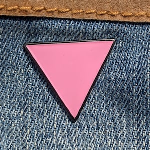 Pink Triangle - Gay and Lesbian LGBTQ Support Pride Symbol Enamel Pin Lapel Pin