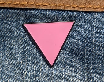 Pink Triangle - Gay and Lesbian LGBTQ Support Pride Symbol Enamel Pin Lapel Pin