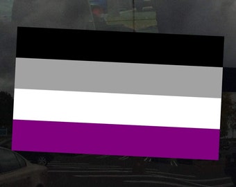 Asexual Pride Flag LGBTQ+ - vibrant color vinyl decal