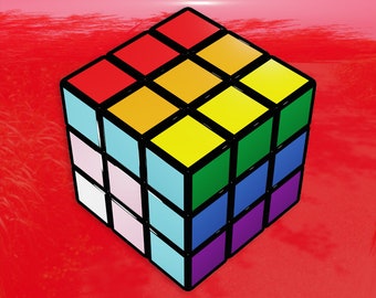 Progress Pride Flag LGBTQ POC Transgender Flag Puzzle Cube Art - Vibrant Color Vinyl Decal Sticker