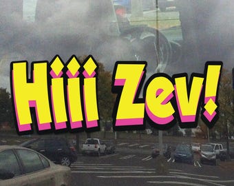 Hi Zev Window Cling - Vibrant Color Static Window Cling - Dungeon Crawler Carl Fan Art