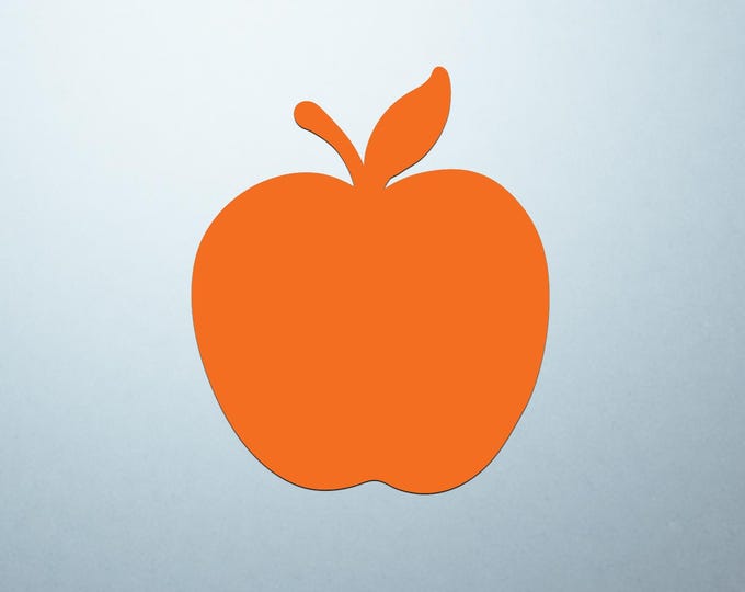 Orange Apple Shaped Logo Cover Decal – Vinyl Sticker for Laptops, Notebooks, and Tablets with Apple-Shaped Logos