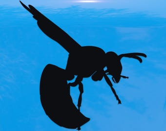 Hornet Sticker - Vinyl Decal for Outdoor Use on Cars, ATV, Boats, Windows and More