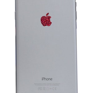 Red Glitter iPhone Apple Color Changer Decal - Vinyl Decal Sticker Phone