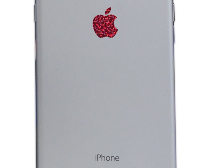 Red Glitter iPhone Apple Color Changer Decal - Vinyl Decal Sticker Phone