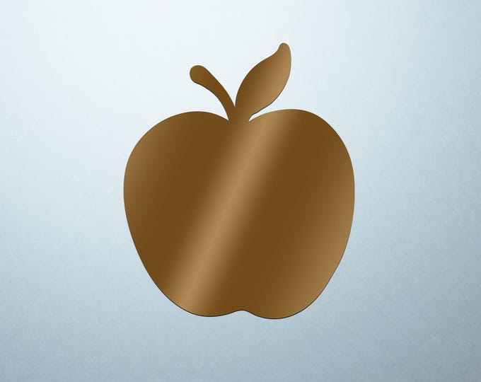 Silver Apple Shaped Logo Cover Decal – Vinyl Sticker for Laptops, Notebooks, and Tablets with Apple-Shaped Logos