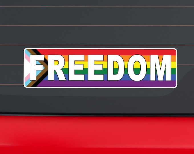Freedom Progress Flag - Vinyl Sticker for Cars, Laptops, Windows and Water Bottles