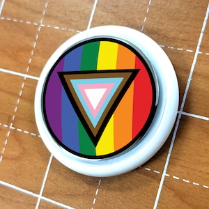 Skin for Airtag 11 Stripe Inclusive Rainbow Pride Flag LGBTQ POC Transgender Flag vibrant color vinyl decal
