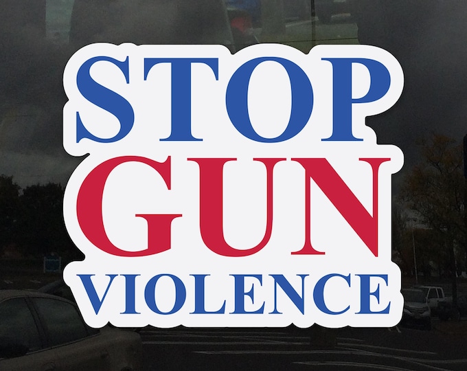 Stop Gun Violence Cling - Vibrant Static Cling Window Cling Indoor and Outdoor!