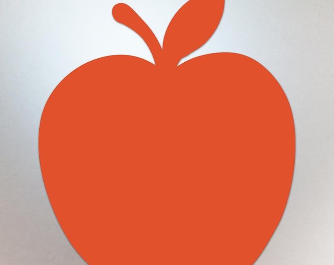 Orange Apple Shaped Decal – Vinyl Sticker Compatible with MacBook Neo - Compatible with All Models