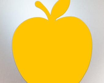 Yellow Apple Shaped Decal – Vinyl Sticker Compatible with MacBook Neo - Compatible with All Models