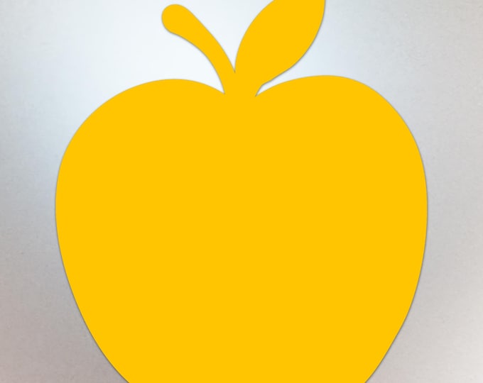 Yellow Apple Shaped Decal – Vinyl Sticker Compatible with MacBook Neo - Compatible with All Models