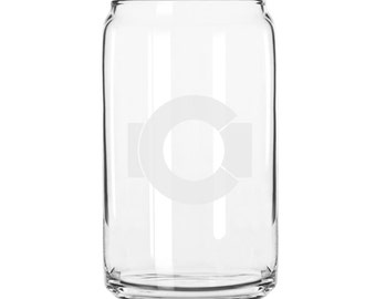 Colorado State Flag -  16 oz Can Style Glass