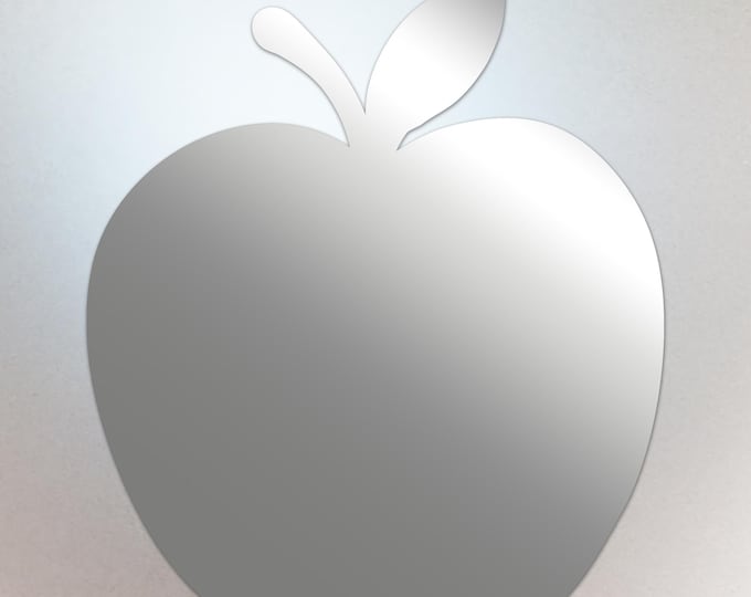Silver Apple Shaped Decal – Vinyl Sticker Compatible with MacBook Neo - Compatible with All Models