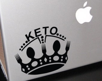 Keto Diet Royal Crown Encouragement  Car Window Decal Custom Colors and Sizes Available