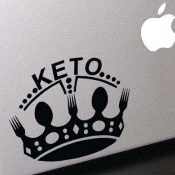 Keto Diet Royal Crown Encouragement  Car Window Decal Custom Colors and Sizes Available