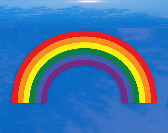 Rainbow Shape Inclusive Pride Flag LGBTQ Transgender Flag - Vibrant Color Vinyl Decal Sticker
