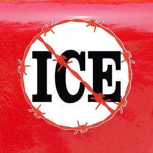 Anti ICE Barbed Wire Protest Decal – Vibrant Color Vinyl Sticker for ...