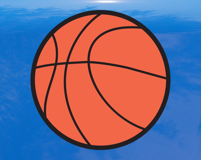 Basketball Sports Logo - Vibrant Color Vinyl Decal Sticker