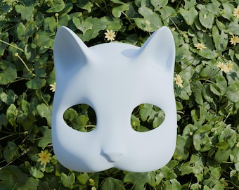 Therian Cat Mask | 3D Printable STL File | Feline Mask for Cosplay & Roleplay