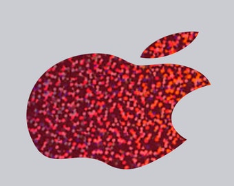 Red Glitter Macbook Apple Color Changer Decal - Opaque Vinyl Decal Sticker for All Macbook Models