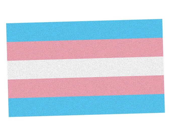 Reflective Transgender Flag - LGBT Rights Support Pride Symbol - Vibrant Color Vinyl Decal Reflective