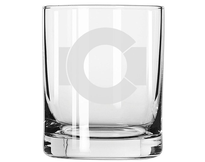 Colorado State Flag -  8 ounce Whiskey Rocks Glass, Old Fashioned Glass