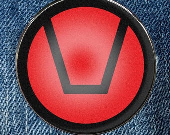 Swinger Symbol Pin – IYKYK Enamel Pin - Circular Printed Art Metal Enamel Pin Metal with a Protective Gloss Epoxy Finish