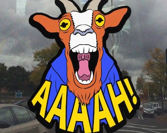 Prepotente Screaming Sticker - AAAAH Window Cling - Vibrant Color Static Window Cling - Dungeon Crawler Carl Fan Art