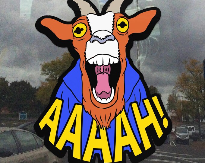 Prepotente Screaming Sticker - AAAAH Window Cling - Vibrant Color Static Window Cling - Dungeon Crawler Carl Fan Art