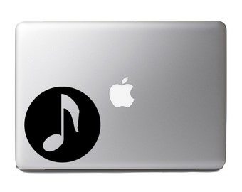 Audiophile#1-Note Circle-Macbook,Ipad,and Car Decal Custom Colors and Sizes Available