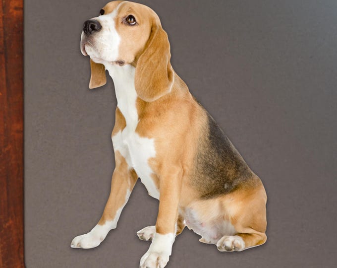 Beagle Puppy Dog Sticker - Vibrant Color Vinyl Decal for Laptops, Water Bottles, and Journals